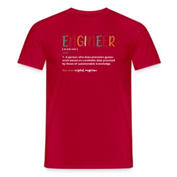 Ingenieur Student - Männer T-Shirt - Rot - Vorne - AI Model Male 178 dark (178cm)