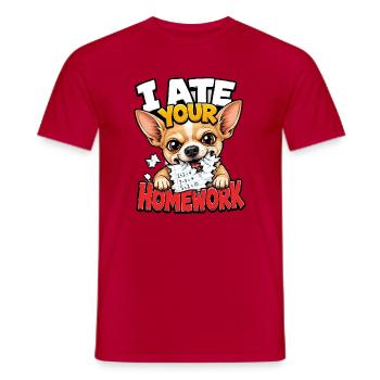 Chihuahua - Männer T-Shirt - Rot - Vorne - AI Model Male 178 dark (178cm)