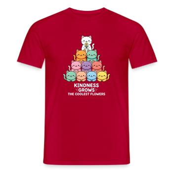 Kindness Grows The Coolest Flowers - Männer T-Shirt - Rot - Vorne - AI Model Male 178 dark (178cm)