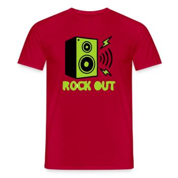 Rock Out Lautsprecher Icon - Männer T-Shirt - Rot - Vorne - AI Model Male 178 dark (178cm)