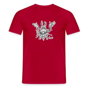 Organic Angel - Men's T-Shirt - red - Front - AI Model Male 178 dark (178cm)