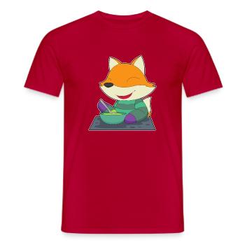 Fuchs Koch Schüssel Kochen - Männer T-Shirt - Rot - Vorne - AI Model Male 178 dark (178cm)