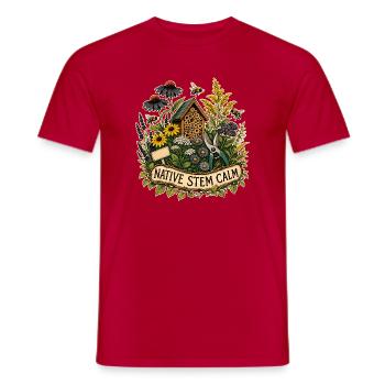 GROUPING ROUND CALM - Männer T-Shirt - Rot - Vorne - AI Model Male 178 dark (178cm)