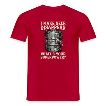 I Make Beer Disappear Craft Beer - Männer T-Shirt - Rot - Vorne - AI Model Male 178 dark (178cm)