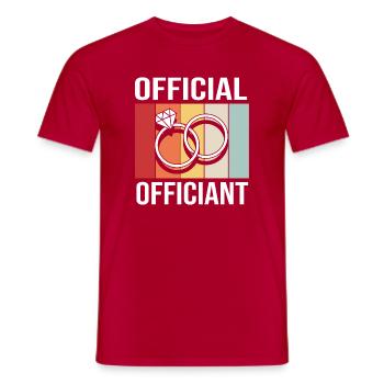 pastor - Men's T-Shirt - red - Front - AI Model Male 178 dark (178cm)