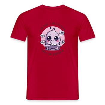 Ich höre zu und bin verwirrt, Außerirdischer - Männer T-Shirt - Rot - Vorne - AI Model Male 178 dark (178cm)