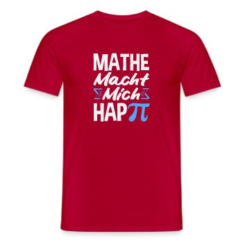 Mathe Macht Mich Glücklich - Männer T-Shirt - Rot - Vorne - AI Model Male 178 dark (178cm)