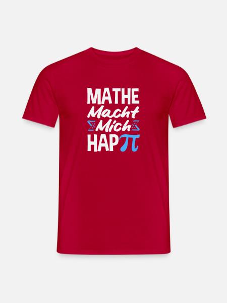 Mathe Macht Mich Glücklich - Männer T-Shirt - Rot