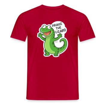 Lizard, Eidechse - Männer T-Shirt - Rot - Vorne - AI Model Male 178 dark (178cm)