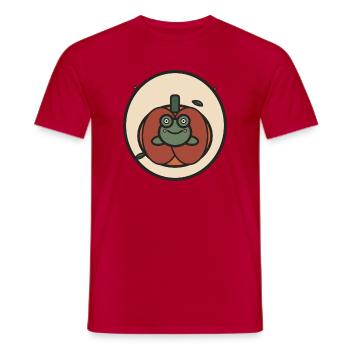 Kawaii frog in pumpkin - Men's T-Shirt - red - Front - AI Model Male 178 dark (178cm)