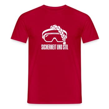 Sicherheit und Stil – Schutzbrille Zopf Icon Vekto - Männer T-Shirt - Rot - Vorne - AI Model Male 178 dark (178cm)