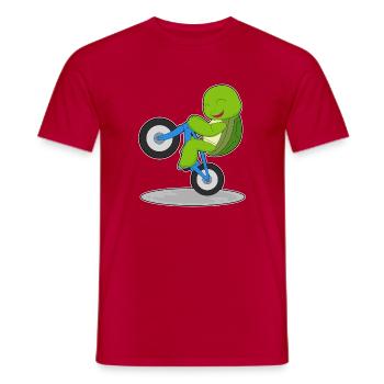 Turtle Bicycle - Men's T-Shirt - red - Front - AI Model Male 178 dark (178cm)