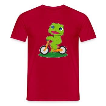 Vélo Grenouille - T-shirt homme - rouge - Devant - AI Model Male 178 dark (178cm)
