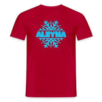 First name Aleyna - Men's T-Shirt - red - Front - AI Model Male 178 dark (178cm)