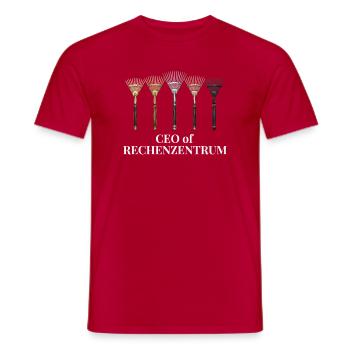 Rechenzentrum Design Gartengeräte Rechen Leiter - Männer T-Shirt - Rot - Vorne - AI Model Male 178 dark (178cm)