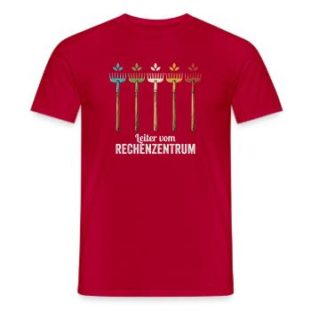 Leiter vom Rechenzentrum Gärtner Gärtnerin Garten - Männer T-Shirt - Rot - Vorne - AI Model Male 178 dark (178cm)