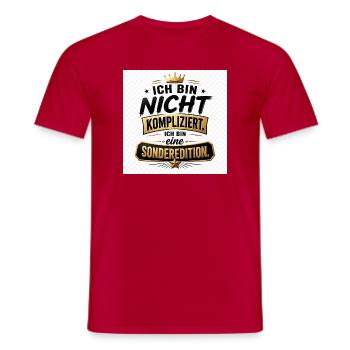 Ich bin nicht kompliziert, ich bin eine Sonderedit - Männer T-Shirt - Rot - Vorne - AI Model Male 178 dark (178cm)