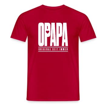 Opapa Original Seit Immer – Opa Familien Spruch - Männer T-Shirt - Rot - Vorne - AI Model Male 178 dark (178cm)