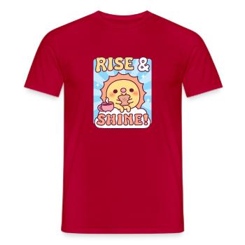 Süße Sonne Toast Toast Auf und Leuchten Motivation - Männer T-Shirt - Rot - Vorne - AI Model Male 178 dark (178cm)