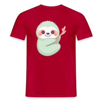 Immer Schön Entspannt - Männer T-Shirt - Rot - Vorne - AI Model Male 178 dark (178cm)