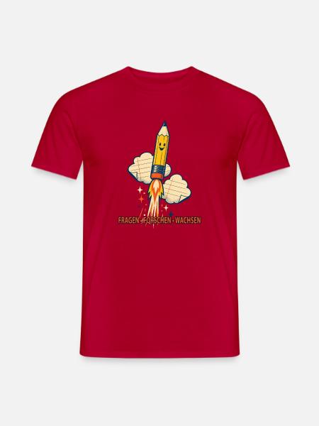 Fragen Forschen Wachsen - Männer T-Shirt - Rot