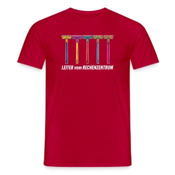 Rechenzentrum IT EDV Nerd Computer Shirt Geschenk - Männer T-Shirt - Rot - Vorne - AI Model Male 178 dark (178cm)