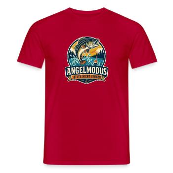 Angelmodus – Bitte nicht stören Angler - Männer T-Shirt - Rot - Vorne - AI Model Male 178 dark (178cm)