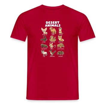  Wüstentier-diagramm Niedliche - Männer T-Shirt - Rot - Vorne - AI Model Male 178 dark (178cm)