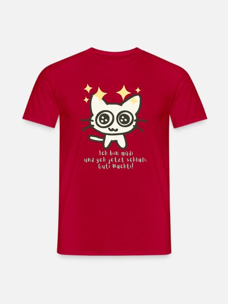 Gute Nacht, ich bin müde - Männer T-Shirt - Rot