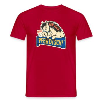 Völlich Pferdisch - Männer T-Shirt - Rot - Vorne - AI Model Male 178 dark (178cm)