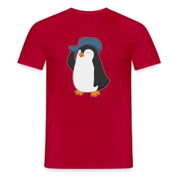 Chapeau de Pingouin - T-shirt homme - rouge - Devant - AI Model Male 178 dark (178cm)