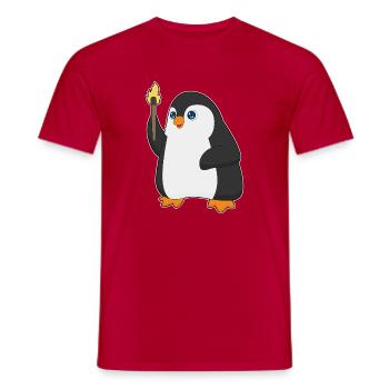 Penguin Torch - Men's T-Shirt - red - Front - AI Model Male 178 dark (178cm)
