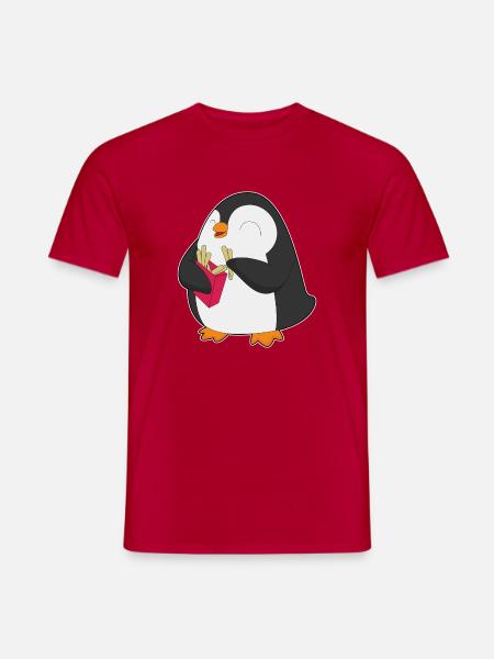 Penguin French fries - Men's T-Shirt - red