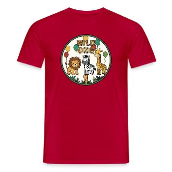 Wild One Zoodesign Balloon Party - Men's T-Shirt - red - Front - AI Model Male 178 dark (178cm)