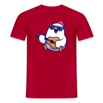 Penguin Guitar Beach Jam - Männer T-Shirt - Rot - Vorne - AI Model Male 178 dark (178cm)