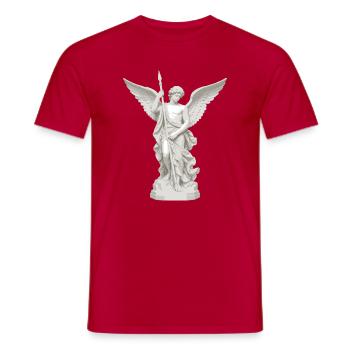 Geflügelter Engel mit Speer-Illustration - Männer T-Shirt - Rot - Vorne - AI Model Male 178 dark (178cm)