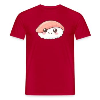 Kawaii Nigiri Sushi Motiv - Männer T-Shirt - Rot - Vorne - AI Model Male 178 dark (178cm)