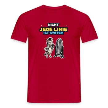 Zebra mit Zweifel Nicht Jede Linie Ist System - Männer T-Shirt - Rot - Vorne - AI Model Male 178 dark (178cm)