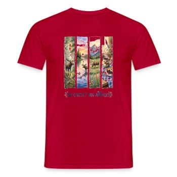 No Coffee Not Amoosed Moose - Männer T-Shirt - Rot - Vorne - AI Model Male 178 dark (178cm)