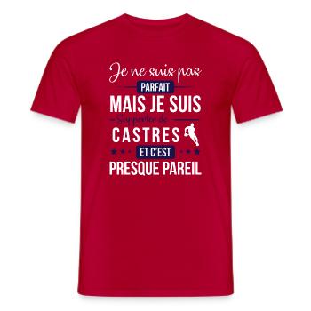 Je Ne Suis Pas Parfait Mais Je Suis Supporter D... - T-shirt homme - rouge - Devant - AI Model Male 178 dark (178cm)