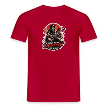 Music Destiny Gitarrenkraft - Männer T-Shirt - Rot - Vorne - AI Model Male 178 dark (178cm)