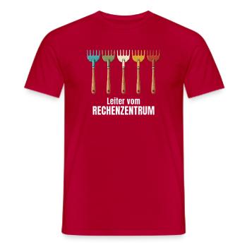 Leiter vom Rechenzentrum lustige Sprüche - Männer T-Shirt - Rot - Vorne - AI Model Male 178 dark (178cm)