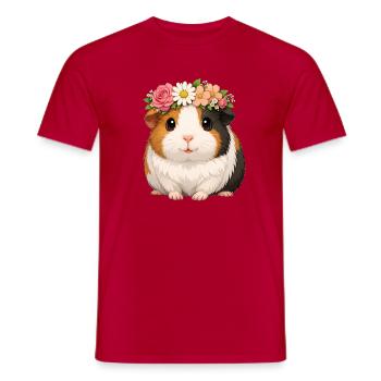 Meerschweinchen - Männer T-Shirt - Rot - Vorne - AI Model Male 178 dark (178cm)