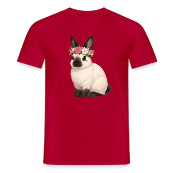 Kalifornier Kaninchen - Männer T-Shirt - Rot - Vorne - AI Model Male 178 dark (178cm)