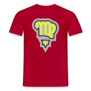 Zodiac Tribal Virgo and Earth - Men's T-Shirt - red - Front - AI Model Male 178 dark (178cm)