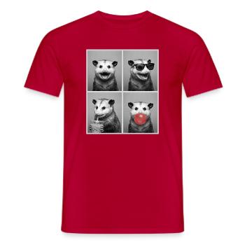 Opossums Opossum - Men's T-Shirt - red - Front - AI Model Male 178 dark (178cm)