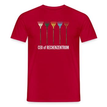 Support informatique Roue de la fortune Service Desk d’assistance informatique Nerd - T-shirt homme - rouge - Devant - AI Model Male 178 dark (178cm)