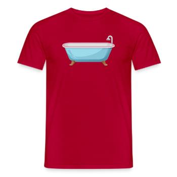 Baignoire - T-shirt homme - rouge - Devant - AI Model Male 178 dark (178cm)