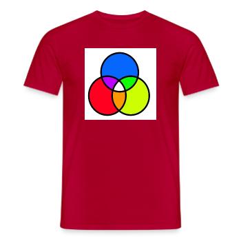 Diagramme de Venn - T-shirt homme - rouge - Devant - AI Model Male 178 dark (178cm)