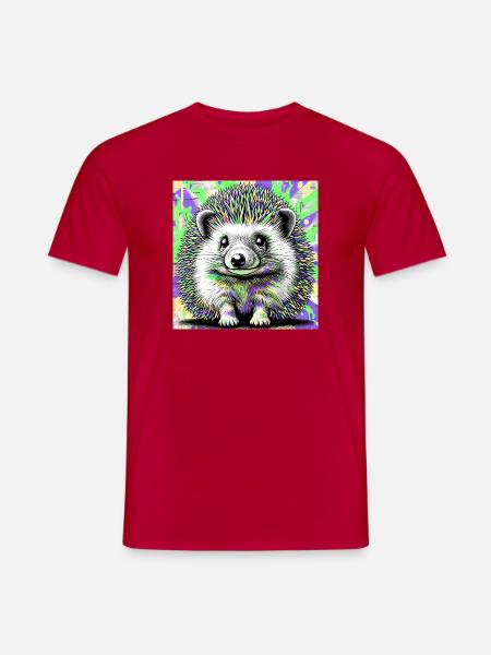 Igel - Männer T-Shirt - Rot